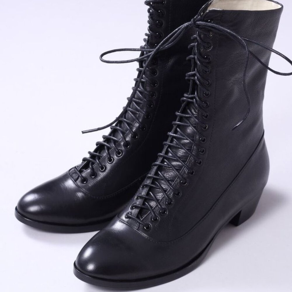 1910s INSPIRED Everyday Lace-up Boots - Black